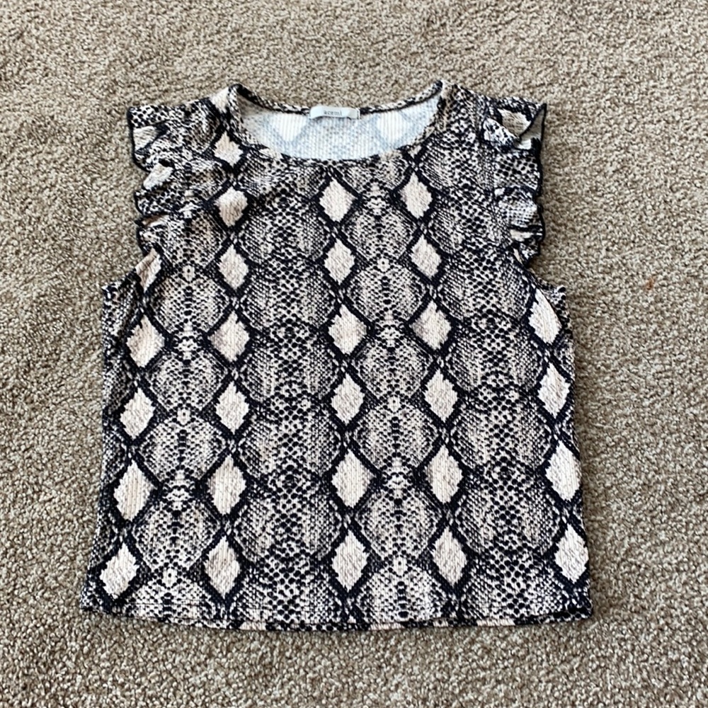 Snakeskin sleeveless top